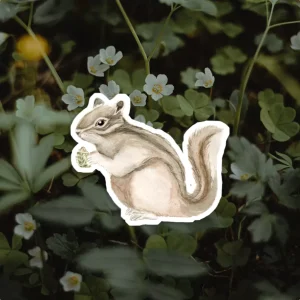 Squirrel Eating Lambas Bread Sticker